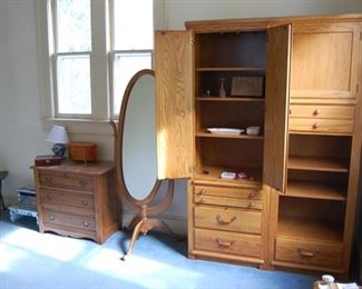 Thomasville Furniture storage cabinet & mirror