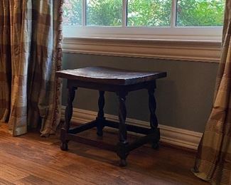 Antique - adorable barley twist joint stool
