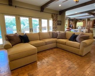 ETHAN ALLEN - Custom upholstered modular sectional sofa. Perfect for the family room and/or media room! Like new