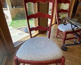 4 ladderback chairs available!