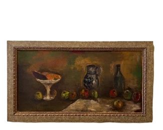 Oil on canvas; still life; 24"x48" (sight size)