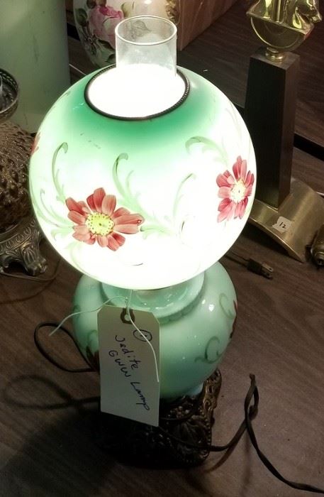 Rare jadite gone with the wind lamp