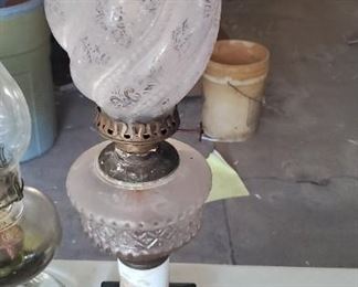 antique oil lamp amethyst sun purple