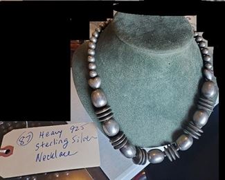 Heavy 925 sterling silver necklace. Substantial piece here. 