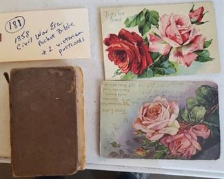 1858 civil war era pocket Bible probably carried to war