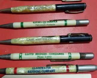 antique advertising pencils pens Texas