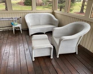Wicker patio furniture (4 pc set)