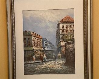 Framed oil painting, by Caroline Barnett