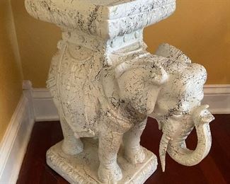Elephant crackled stone plant stand 
