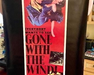 Framed 'Gone with the Wind' movie poster