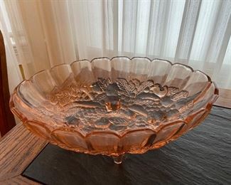 Peach Depression Glass Bowl 
