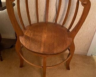 Antique oak corner chair