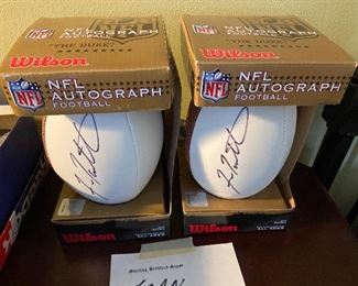 Fran Tarkenton autographed footballs