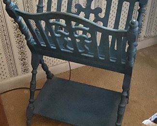 wooden magazine rack