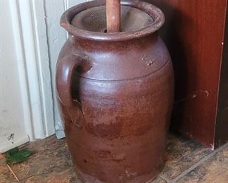 Antique Pottery Churn