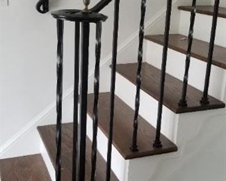 Wrought iron interior railing