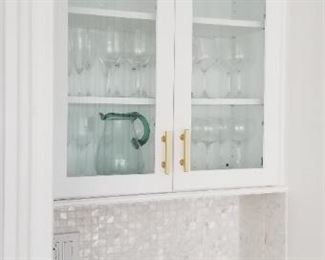 Pretty cupboard & marble shelf