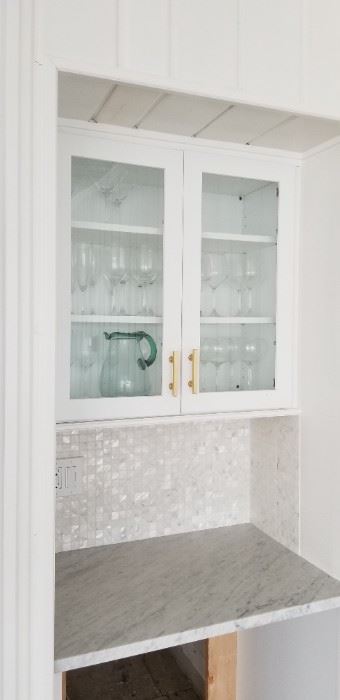 Pretty cupboard & marble shelf
