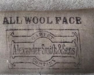 Label from Wool Rug