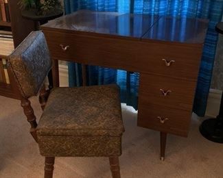 Sewing Machine cabinet & Chair