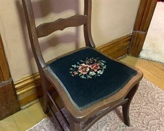 Needlepoint side chair