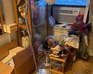 Mid Century Chrome Based Lamp with Clear smoke colored shade (shade has crack)