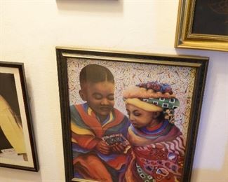 Original African AMerican Art Framed