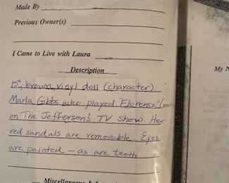 Florence Marlas Gibbs Doll From the TV show the Jefferson's