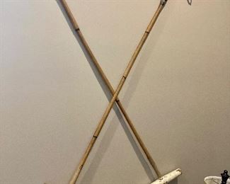 pair of vintage polo mallets