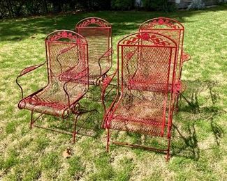 Meadowcraft "bouncy" iron chairs