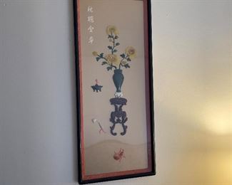 Pair of vintage jade wall hangings 