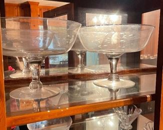 Princess House Crystal trifle bowls