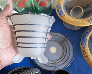 Sterling silver compote and underplate