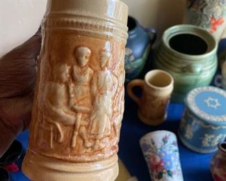 Antique pottery steins