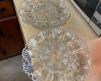 Princess house egg platters