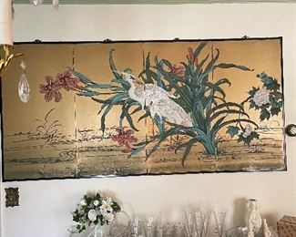 Large folding Japanese screen