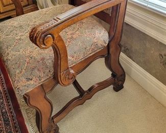 Very ornate and Beautiful dining set purchased at Nebraska Furniture Mart 6 chairs and 2 Captains chairs