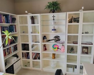Bookshelves  are 78" x 31"