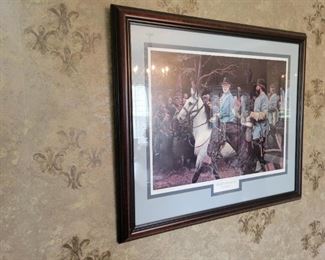 Don Stivers signed and numbered print (in frame) dated 1991.  "Silent Tribute" {32" x 28"}