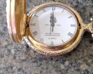 Limited Edition Commemorative Quartz pocket watch with Statue of Liberty design