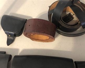 Belts, amo holders, and gun holsters