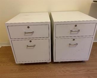 Two rolling filing cabinets