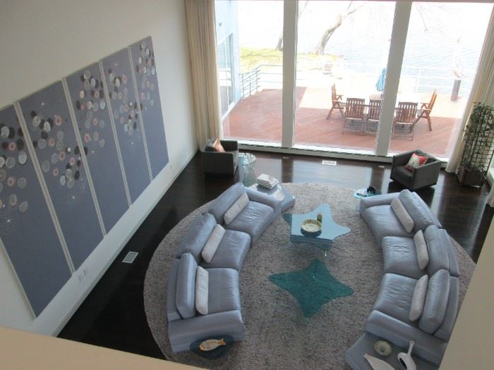 Pair ROCHE BOBOIS sectional "IL TEATRO" sofas