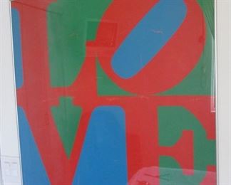 ROBERT INDIANA framed "LOVE"