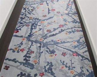 Blue tonal CHERRY BLOSSOM area rug