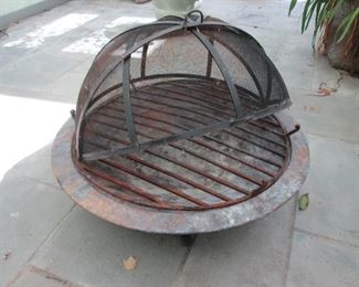 Fire pit with screen