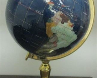 Globe with brass base