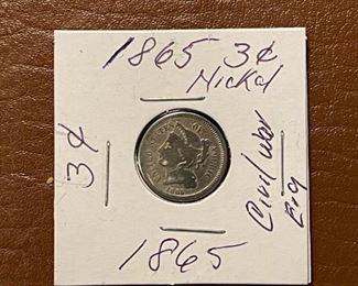 1865 Three Cent Nickel