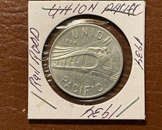 1934 Union Pacific Railroad Token