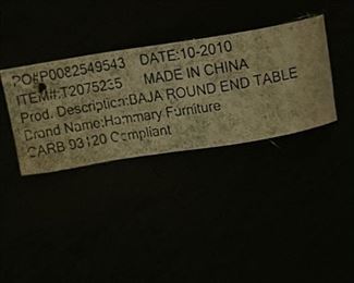 HAMMARY FURNITURE Baja Round End Table